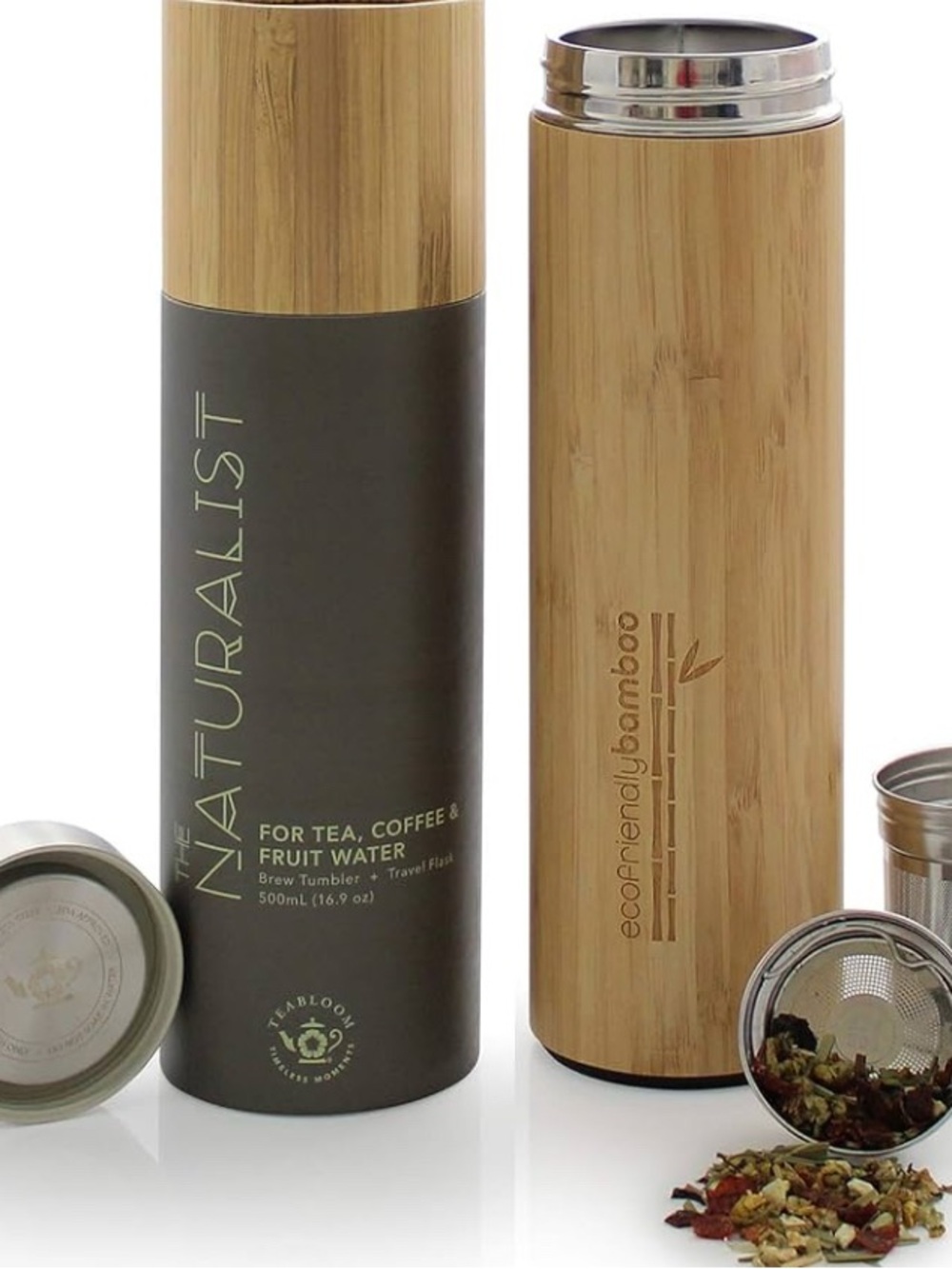 Ecofriendly Bamboo Tea & Coffee Travel Flask - Bamboo